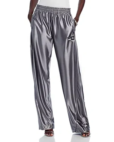 Alexander Wang T Alexanderwang.t Logo Track Trousers In Earl Grey