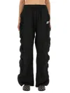 Alexander Wang T T By Alexander Wang Mid-rise Track Pants With Zipper In Black
