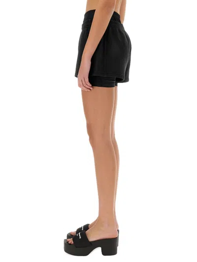 Alexander Wang T Alexanderwang.t Shorts With Logo In Black