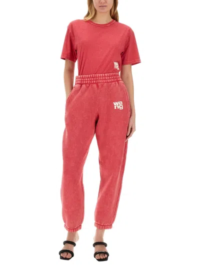 Alexander Wang T Alexanderwang.t T Shirt With Logo In Red