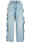 Alexander Wang T Alexanderwang.t Zip-embellished Barrel-leg Jeans In Blue