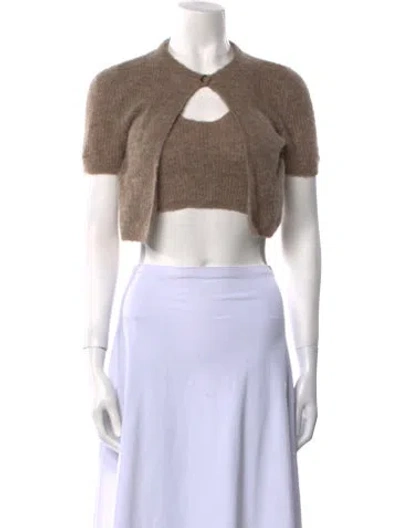 Pre-owned Alexander Wang T Alpaca Crew Neck Sweater In Neutral