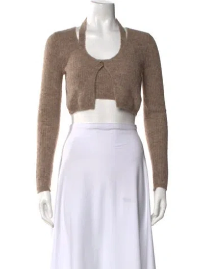 Pre-owned Alexander Wang Alpaca Scoop Neck Sweater In Neutral