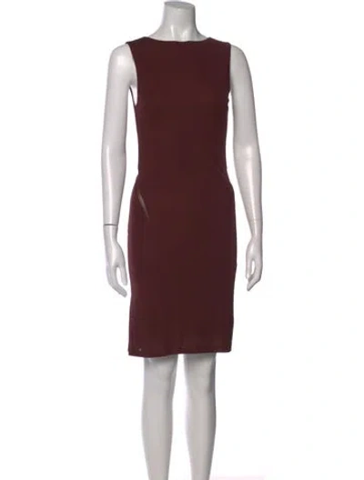 Pre-owned Alexander Wang Bateau Neckline Knee-length Dress In Brown