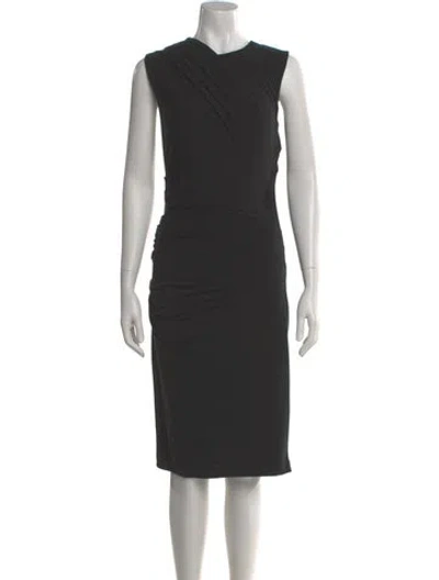 Pre-owned Alexander Wang Bateau Neckline Knee-length Dress In Gray