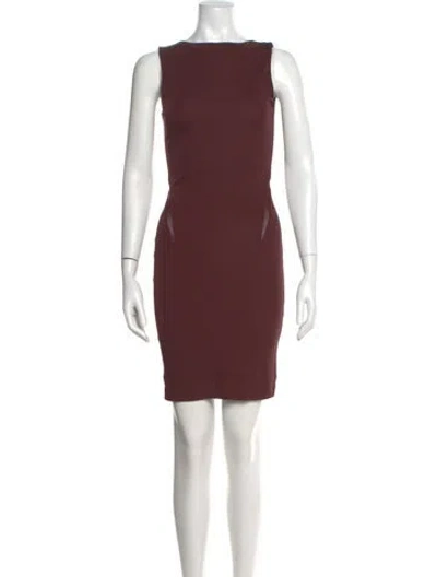 Pre-owned Alexander Wang Bateau Neckline Mini Dress In Brown