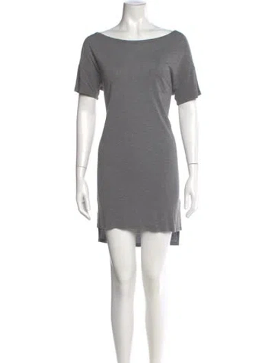 Pre-owned Alexander Wang T Bateau Neckline Mini Dress In Gray
