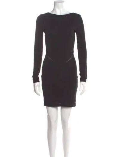 Pre-owned Alexander Wang Bateau Neckline Mini Dress In Gray