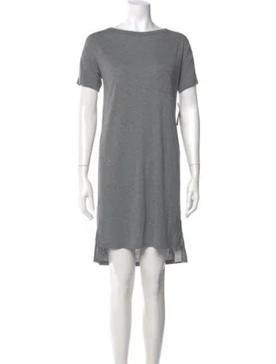 Pre-owned Alexander Wang T Bateau Neckline Mini Dress W/ Tags In Gray