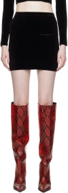 Alexander Wang T Black Bonded Miniskirt In 001 Black