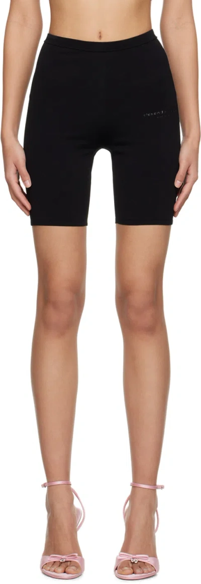 Alexander Wang T Black Bonded Shorts In 001 Black