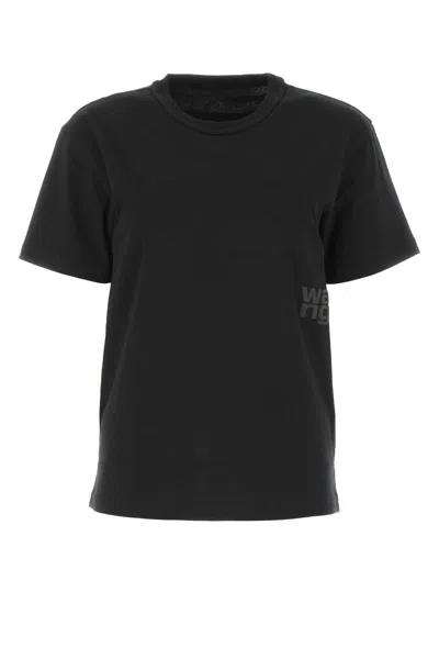 Alexander Wang T Black Cotton Oversize T-shirt In 001