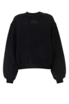 Alexander Wang T Alexanderwang.t Essential Terry Crew Sweatshirt With Puff Paint Logo