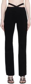 Alexander Wang T T By Alexander Wang Cross Leggings With Logo In 001 Black