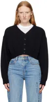 Alexander Wang T Black Cropped Cardigan In 001 Black
