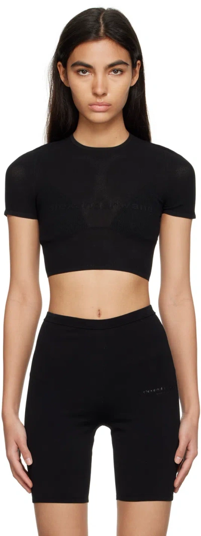 Alexander Wang T Black Cropped T-shirt
