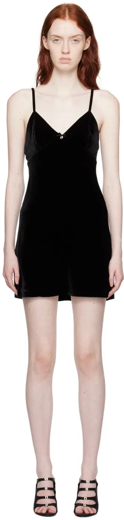Alexander Wang T Black Crystal Charm Minidress In 001 Black