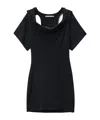 Alexander Wang T Black Deconstructed Minidress