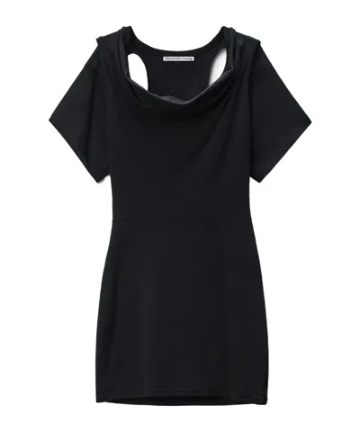 Alexander Wang T Black Deconstructed Minidress