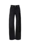 Alexander Wang T T By Alexander Wang Wide-leg Cut-out Denim Jeans In Charcoal