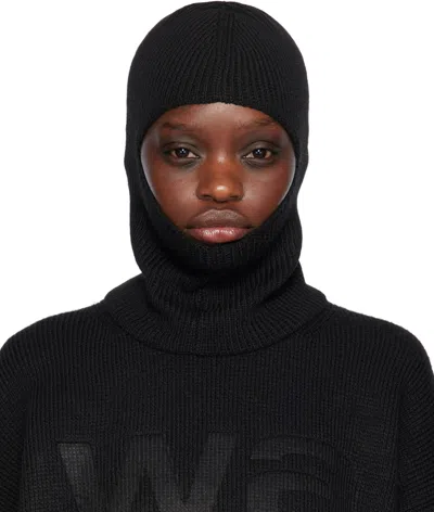 Alexander Wang T Black Logo Compact Deboss Balaclava In 001 Black