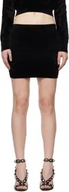 Alexander Wang T Black Logo Embossed Miniskirt In 001 Black