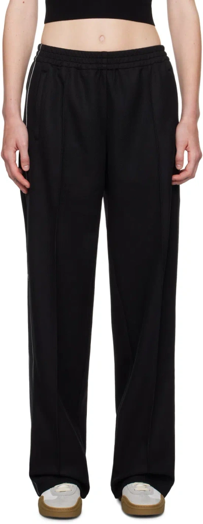 Alexander Wang T Black Logo Tape Lounge Pants In Black 001