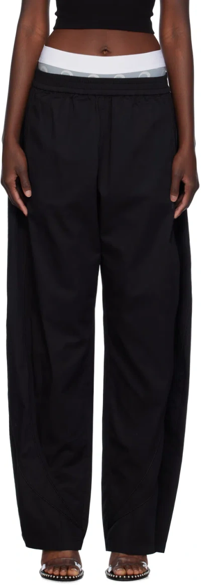 Alexander Wang T Black Piped Trousers In Black 001
