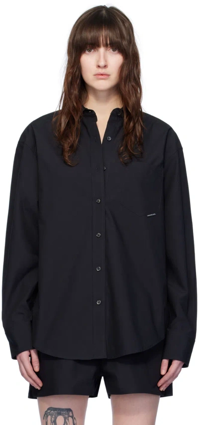 Alexander Wang T Black Pocket Shirt In 001 Black