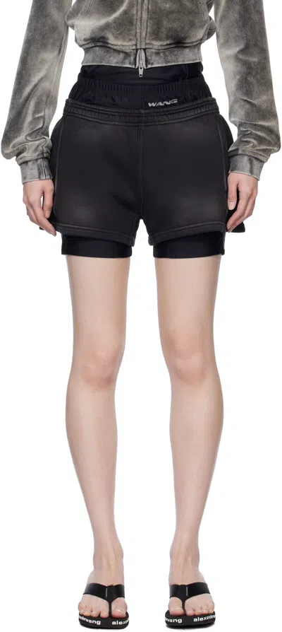 Alexander Wang T Black Pre-styled Boxer Brief Shorts