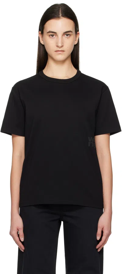 Alexander Wang T Black Puff Logo T-shirt In Black 001