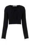 Alexander Wang T T By Alexander Wang Drop Shoulder Cropped Pullover