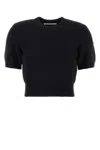 Alexander Wang T T By Alexander Wang Logo Embroidered Cropped Top