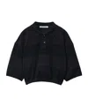 Alexander Wang T Black Striped Pique Polo In Black
