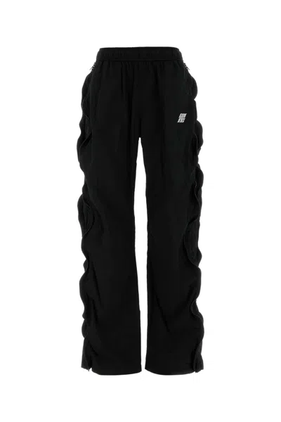 Alexander Wang T T By Alexander Wang Mid-rise Track Pants With Zipper In Black
