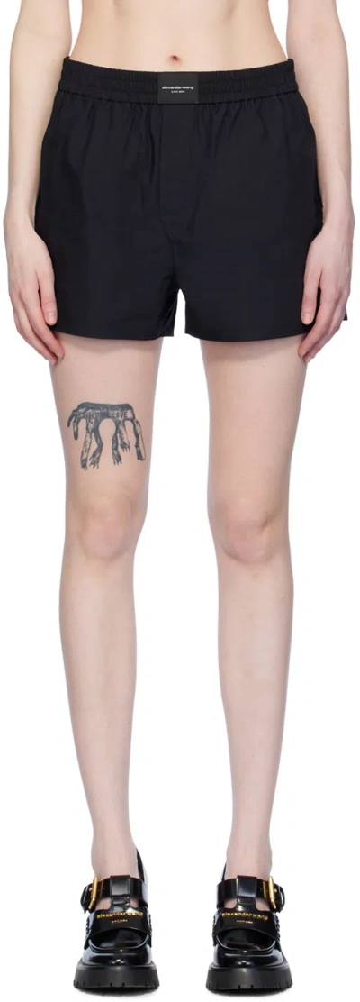 ALEXANDER WANG T BLACK VENTED SHORTS