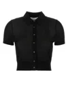 Alexander Wang T T By Alexander Wang Black Cropped Cardigan