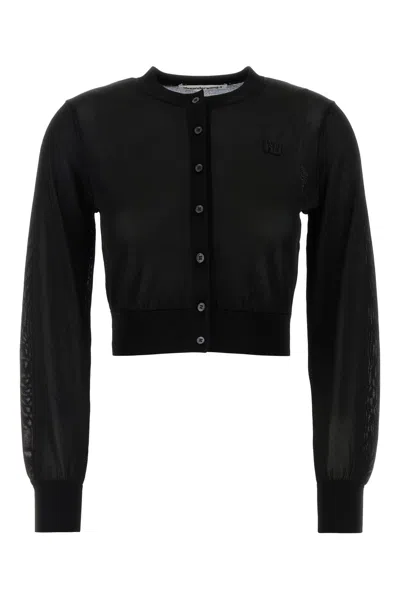 ALEXANDER WANG T BLACK VISCOSE CARDIGAN