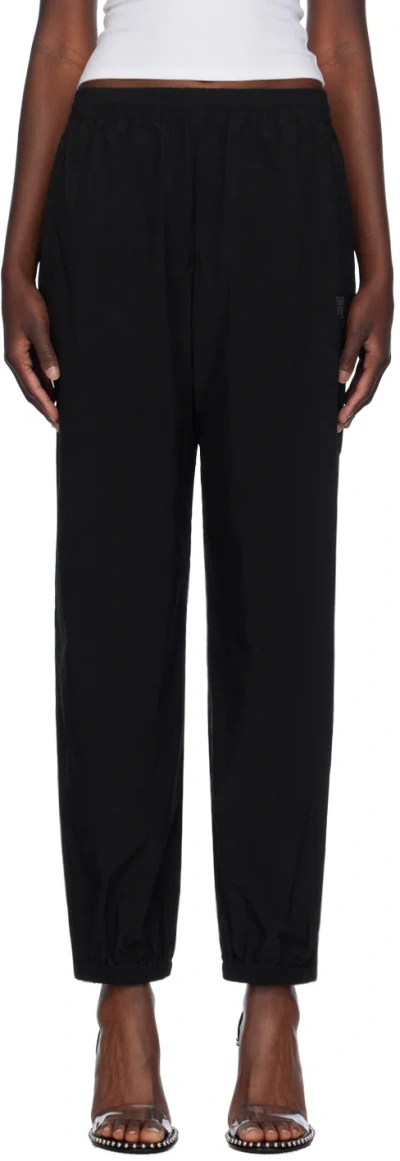 ALEXANDER WANG T BLACK WATER-RESISTANT TRACK PANTS