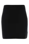 Alexander Wang T T By Alexander Wang Black Wool Blend Mini Skirt In Black