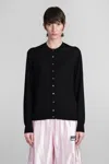 Alexander Wang T Classic Cardigan With Embossed Logo-s Nd T By Alexander Wang Female In Black