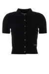 Alexander Wang T T By Alexander Wang Polo Cardigan In Black