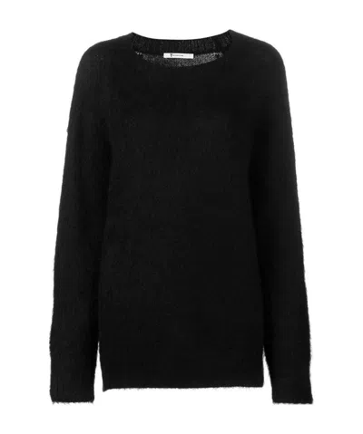 Alexander Wang T Blended Knitted Sweater In Black