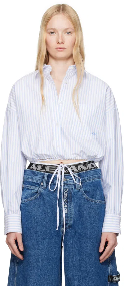 Alexander Wang T White Cotton Oxford Wrap Shirt