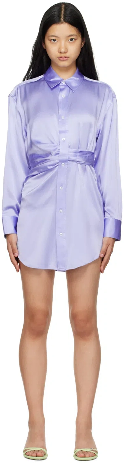 Alexander Wang T Women's Satin Cinched Shirtdress In Easter Egg
