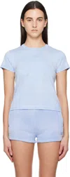 Alexander Wang T T By Alexander Wang Essential Shrunk T-shirt In Washed Pale Blue