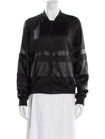 Pre-owned Alexander Wang Bomber Jacket In Black