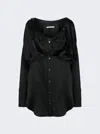 Alexander Wang T Alexanderwang.t Silk Button Down Dress In Black