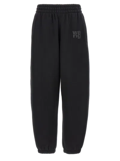 Alexander Wang T By  Cotton Terry Joggers In Black