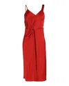 Alexander Wang T By  Draped Dress In Red Satin In Red